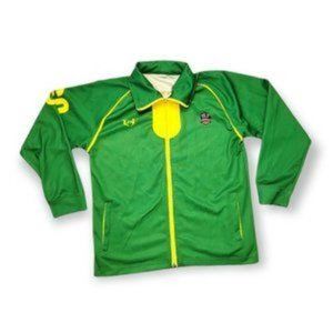 YFA League Of Champion Men Green Youth Football Alliance Full Zip Jersey Size XL